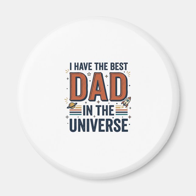 Bester Vater im Universum Space Vector Design_1 Magnet (Vorne)