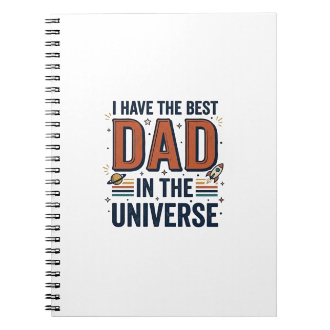 Bester Vater im Universum Space Vector Design_1 Notizblock (Vorderseite)