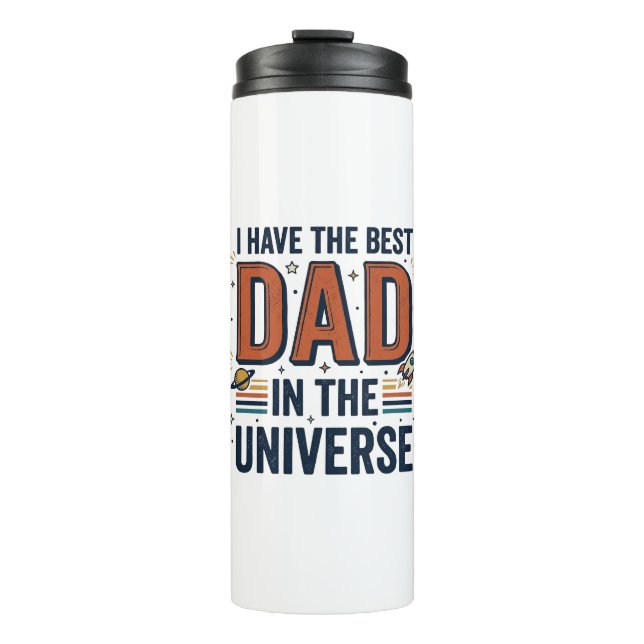 Bester Vater im Universum Space Vector Design_1 Thermosbecher (Vorderseite)