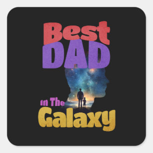 Bester Vater in der Galaxie Quadratischer Aufkleber