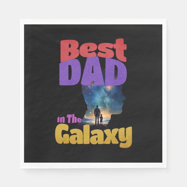 Bester Vater in der Galaxie Serviette (Vorderseite)