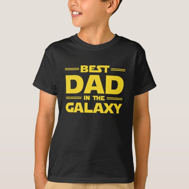 Bester Vater in der Galaxie T-Shirt (Vorderseite)