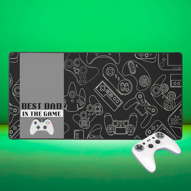 Bester Vater in der Game Digital Dark Desk Mat Schreibtischunterlage (Gaming Dad Desk Mat Mouse Pad)