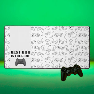 Bester Vater in der Game Sketch White Desk Mat Schreibtischunterlage
