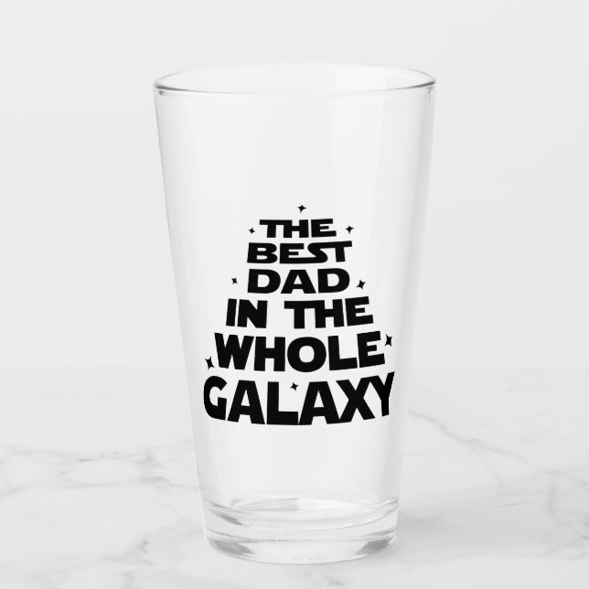 Bester Vater in der gesamten Galaxie - Vatertag Glas (Vorderseite)