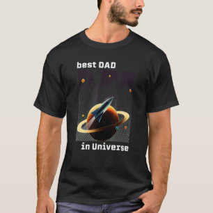 Bester Vater in der Universum-Rakete Saturn T-Shirt