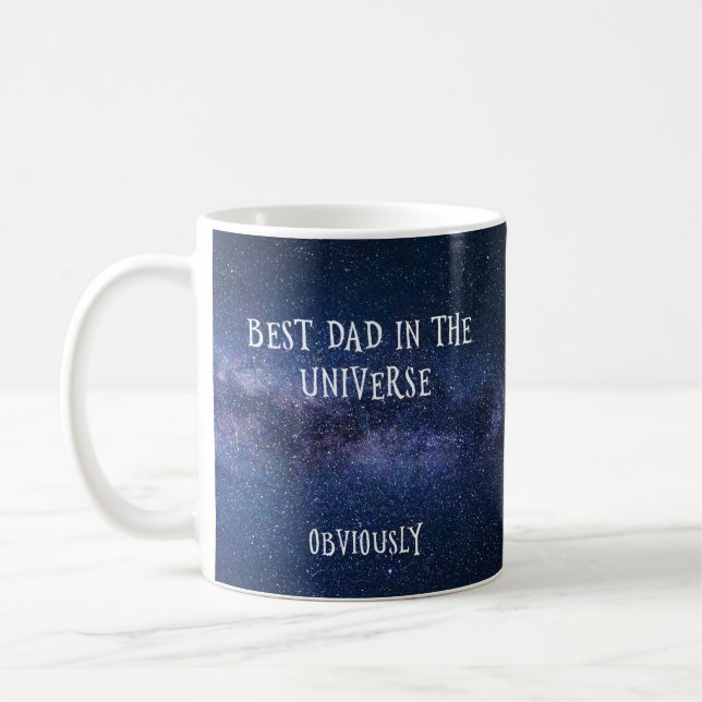 Bester Vater in der Universum-Tasse Kaffeetasse (Links)