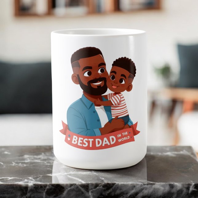 Bester Vater in der Welt - Afrikanische Amerikanis Kaffeetasse (Von Creator hochgeladen)