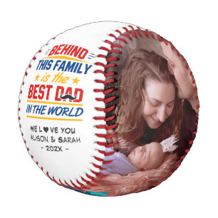 Bester Vater in Fotos der Typografie-Familie Baseball
