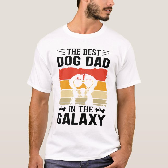 *Bester Vater in Galaxy Digitale Kunst T-Shirt (Vorderseite)