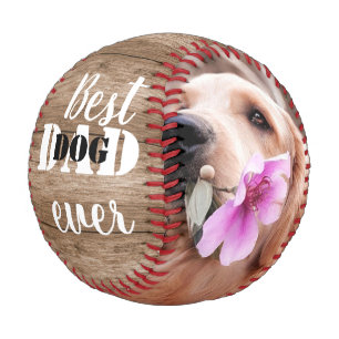 Bester Vater je 2 Fotomaterial Rustikales Holz Baseball