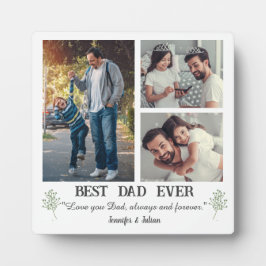 Bester Vater je 3 Foto Collage Vater Tag weiß Fotoplatte