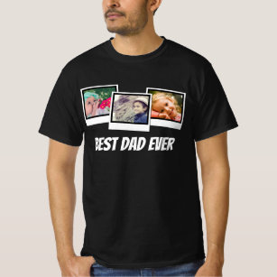 Bester Vater je 3-Foto-Snapshot-Rahmen T-Shirt