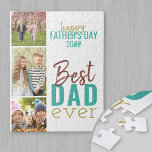Bester Vater je 3 Foto Vatertag<br><div class="desc">Das Foto-Puzzle dieses Vaters ist leicht mit 3 Familienbildern und dem Jahr zu personalisieren. Die Fotovorlage ist für Sie bereit, 3 Fotos hochzuladen, die im quadratischen und porträtformatigen Format angezeigt werden. Ein stilvolles Typografie-Design mit der Formulierung "Happy Vatertag [Jahr]" und "Best Papa jemals". Ein großartiges Geschenk, das die ganze Familie...</div>