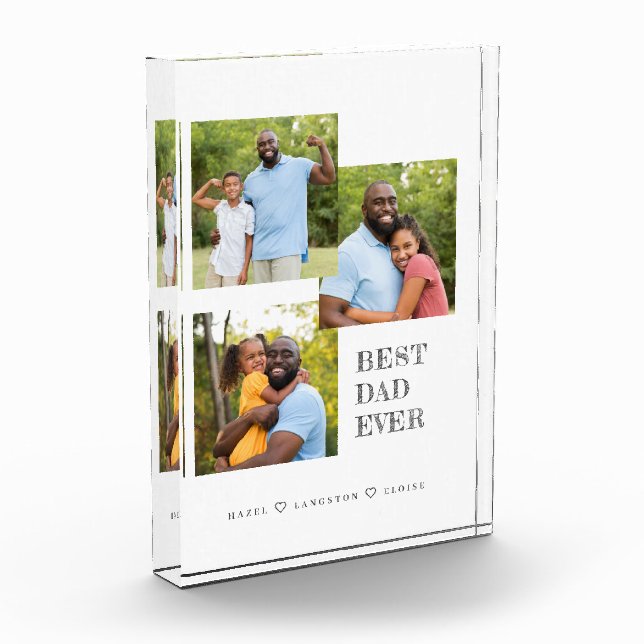 Bester Vater je 3 Fotocollage-Block Fotoblock (Links)