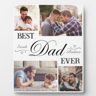 Bester Vater je - 4 Foto Collage Happy Vlies Day Fotoplatte