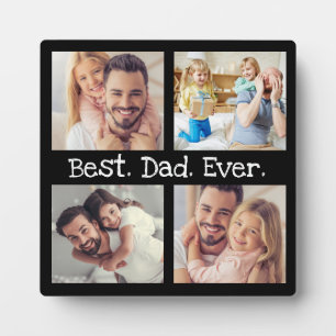 Bester Vater je 4 Foto Collage Spaß Keepake Fotoplatte
