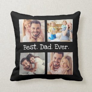 Bester Vater je 4 Foto Collage Spaß Keepake Kissen