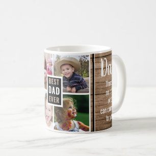 Bester Vater je 4 Foto Collage Vatertag Kaffeetasse