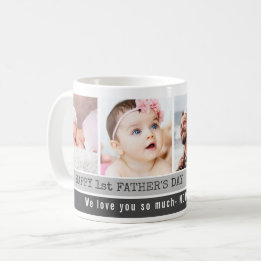 Bester Vater je 4 Fotomaterial zum ersten Mal Kaffeetasse