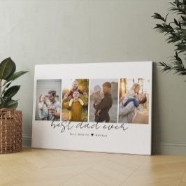 Bester Vater je 4 Fotos Vater Cutout FotoCollage Leinwanddruck