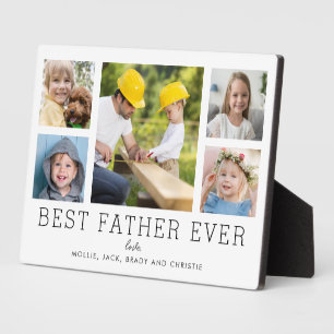 Bester Vater je 5-Foto Collage einfache Custom Fotoplatte