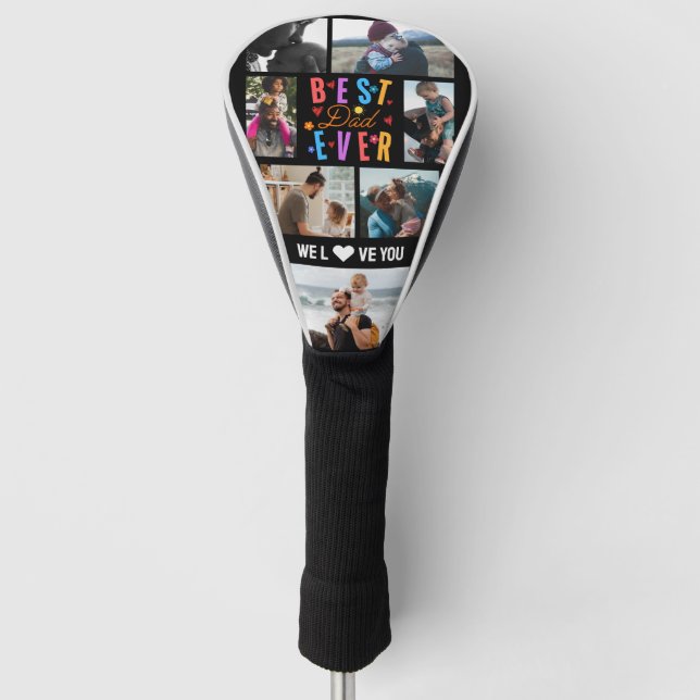 Bester Vater je 7 FotoCollage Golf Headcover (Vorderseite)