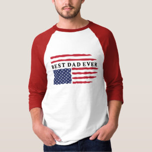 Bester Vater je amerikanische Flagge T-Shirt