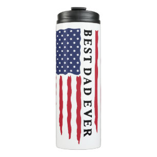 Bester Vater je amerikanische Flagge Thermosbecher