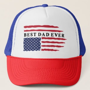 Bester Vater je amerikanische Flagge Truckerkappe