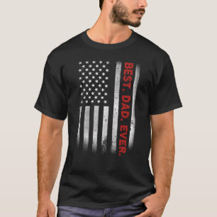 Bester Vater je amerikanischer Flaggenvater Tag 1 T-Shirt