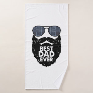 Bester Vater je Bart bärtige Vater Sonnenbrille sc Badehandtuch
