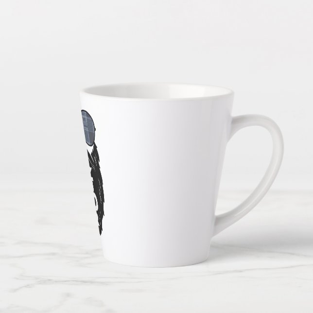 Bester Vater je Bart bärtige Vater Sonnenbrille sc Milchtasse (Rechts)