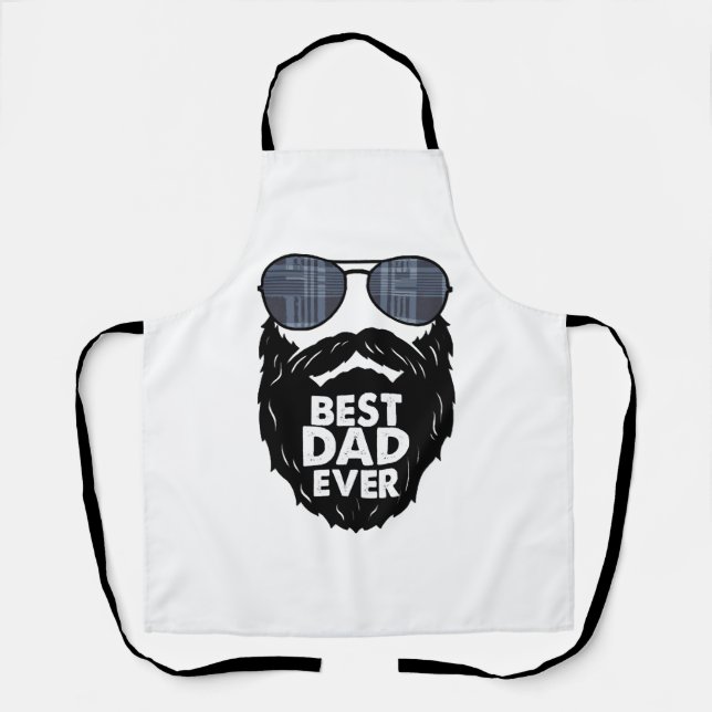 Bester Vater je Bart bärtige Vater Sonnenbrille sc Schürze (Vorderseite)