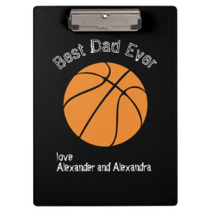 Bester Vater je Basketball gestörter Text Klemmbrett