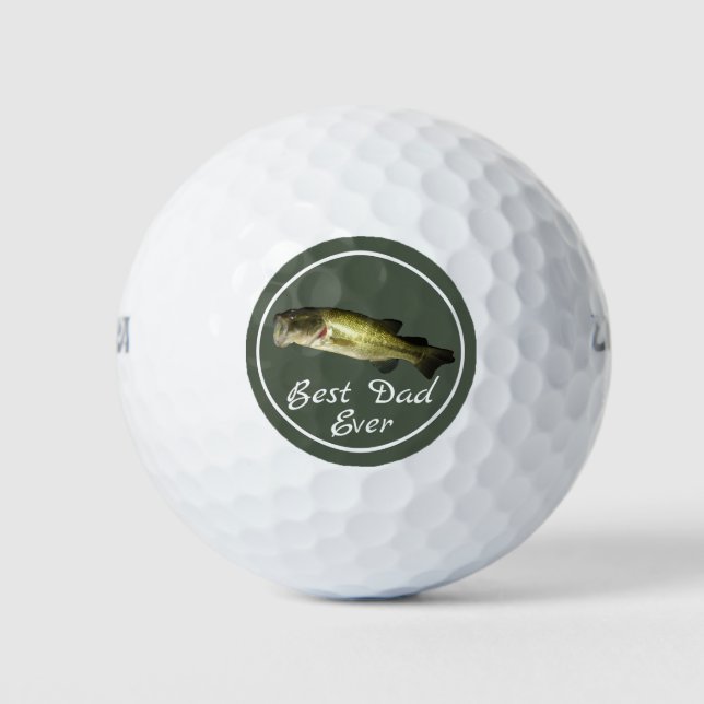 Bester Vater je Bass Angeln Custom Golf Balls Golfball (Vorderseite)