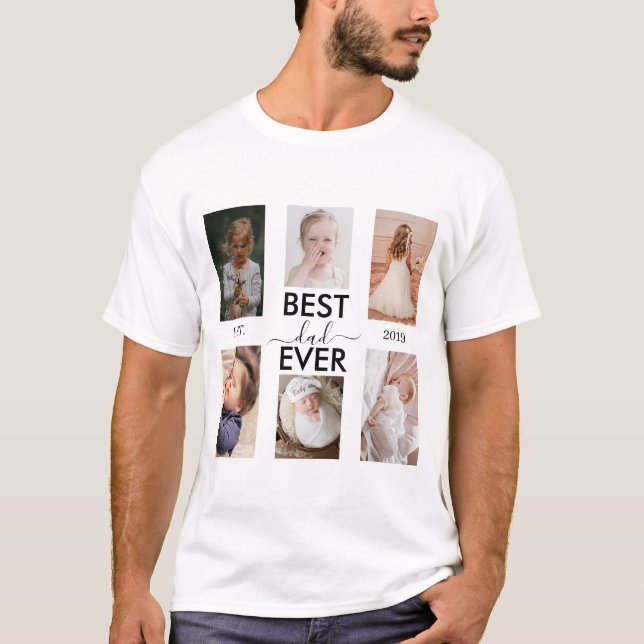 Bester Vater je benutzerdefinierbares Jahr und Bil T-Shirt (Vorderseite)
