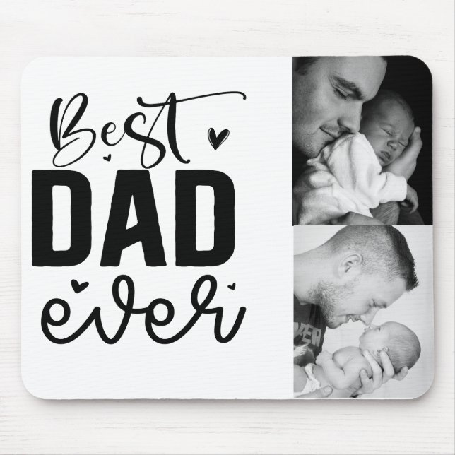 Bester Vater je benutzerdefiniert 2-FotoCollage Mousepad (Vorne)