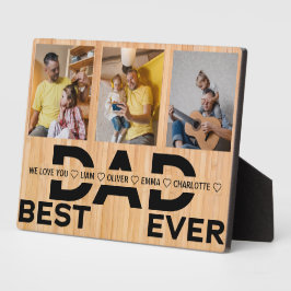 Bester Vater je benutzerdefinierte Familie 3 FotoC Fotoplatte