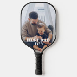 Bester Vater je benutzerdefinierte Foto-Collage Er Pickleball Schläger
