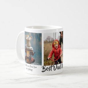 Bester Vater je benutzerdefinierten 3-Fotolage und Kaffeetasse