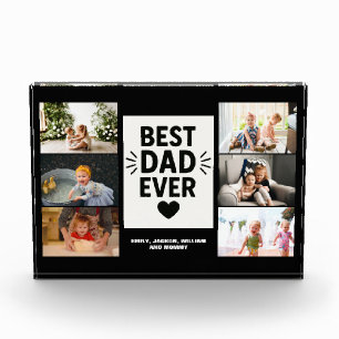 Bester Vater je benutzerdefinierten 6-FotoCollage Fotoblock