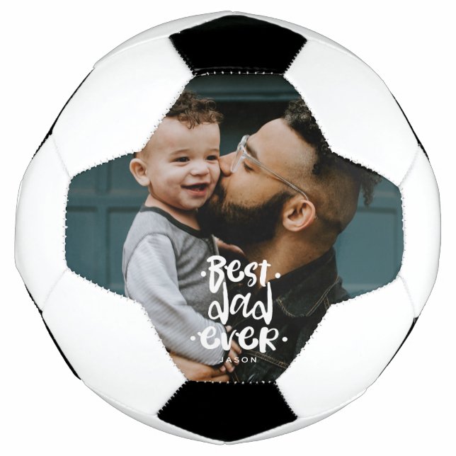 Bester Vater je benutzerdefinierten Foto Vatertag  Fußball (Vorderseite)