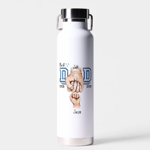 Bester Vater je benutzerdefinierter Faustschlag -  Trinkflasche