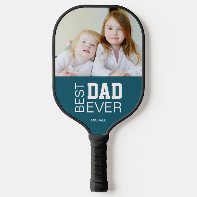 Bester Vater je benutzerdefinierter Foto Pickleball Schläger (Vorderseite)