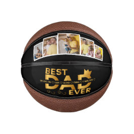 Bester Vater je benutzerdefiniertes 5-Foto mit Nam Mini Basketball