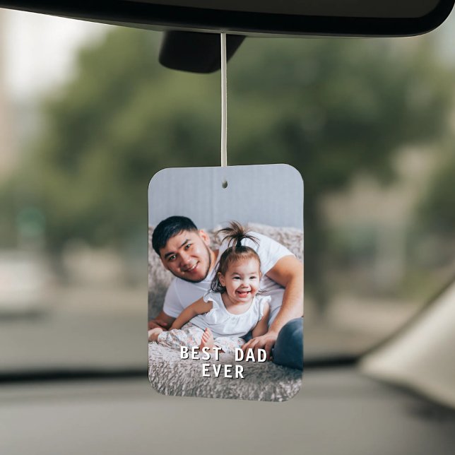 Bester Vater je - Benutzerdefiniertes Foto Autolufterfrischer (Best Dad Ever Custom Photo Father's Day Car Air Freshener
)
