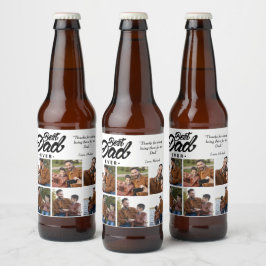 Bester Vater je benutzerdefiniertes Foto Bierflaschenetikett