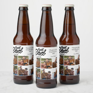 Bester Vater je benutzerdefiniertes Foto Bierflaschenetikett