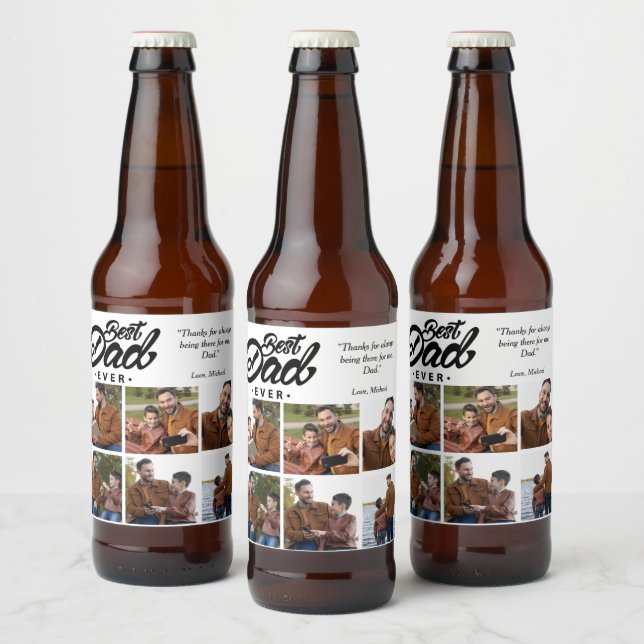 Bester Vater je benutzerdefiniertes Foto Bierflaschenetikett (Flaschen)
